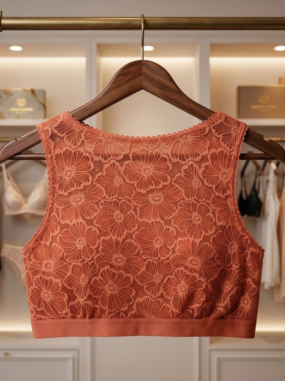 Lace Floral Crop Bralette